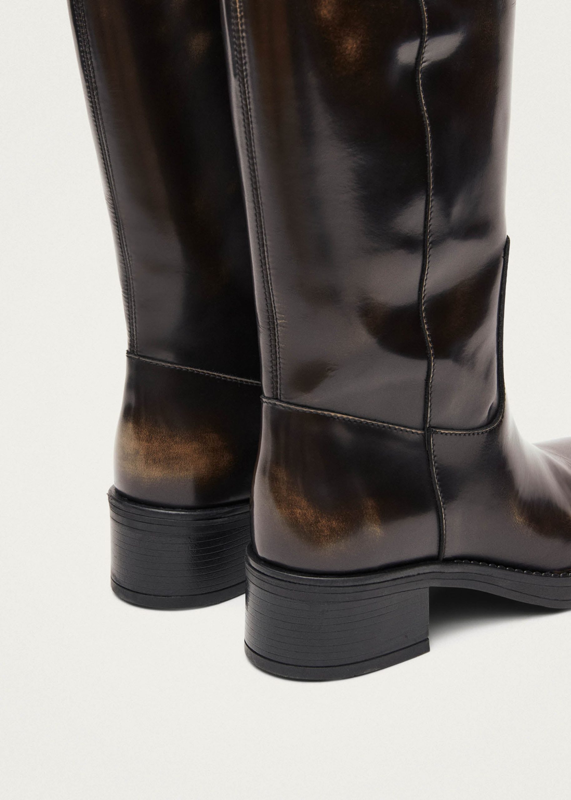 Sajan Brown Leather Boots - Image 4
