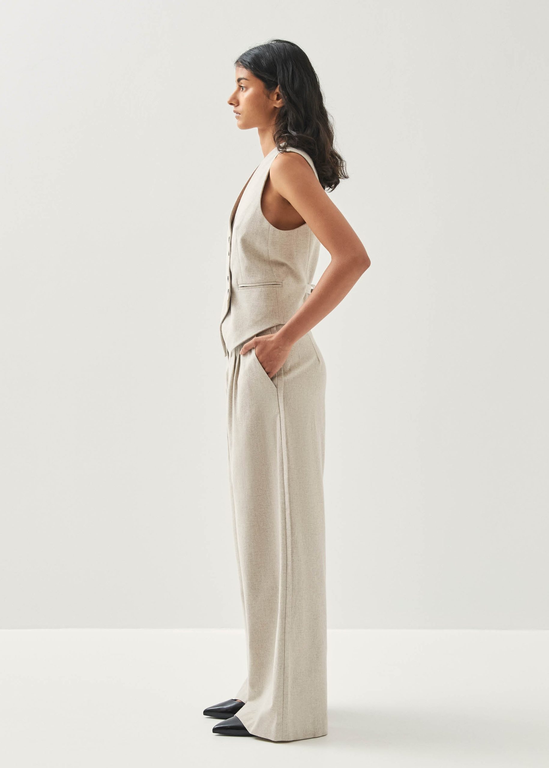 Meran Cream Trousers - Image 2