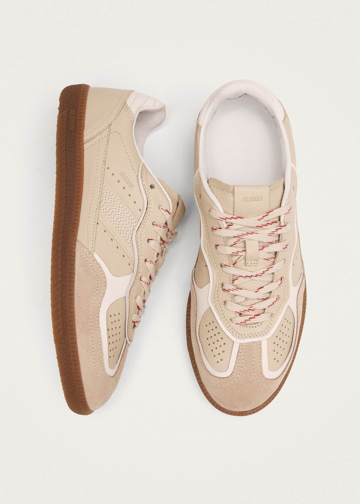 Tb.490 Rife Grain Cream Leather Sneakers - Image 8