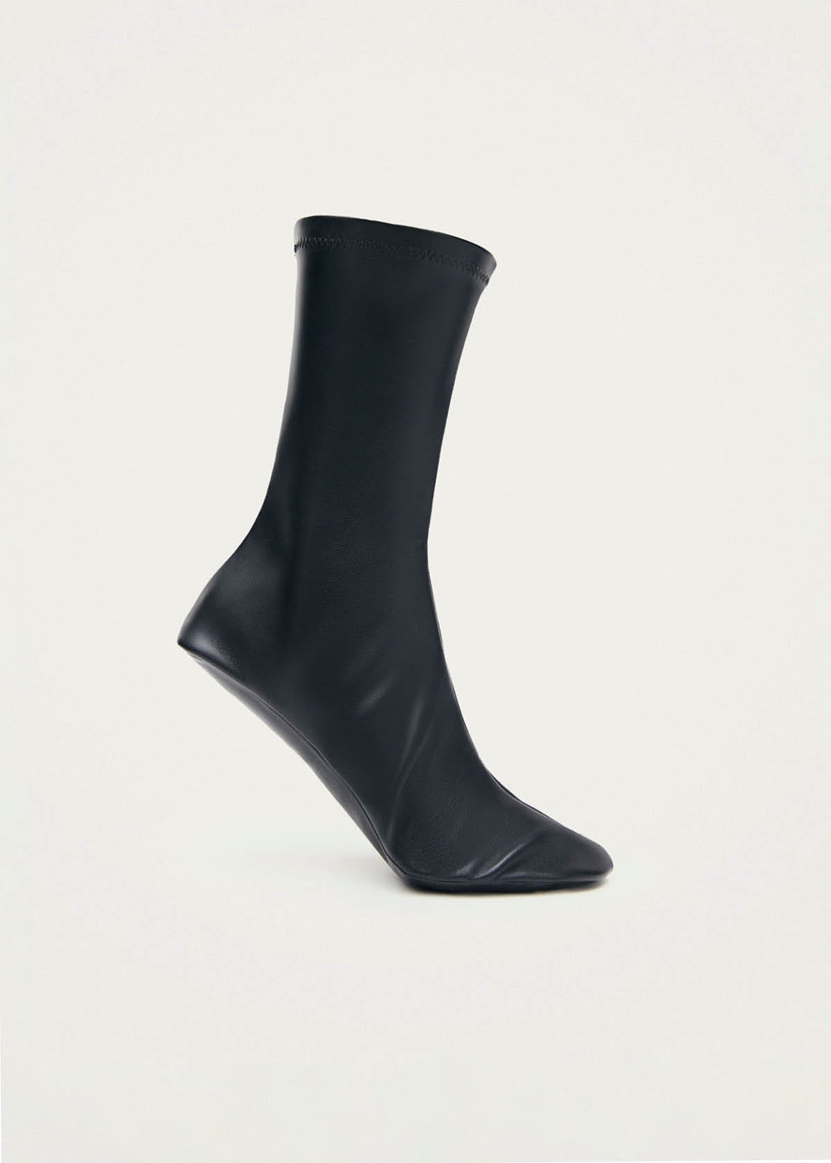 Anklette Short Black Leather