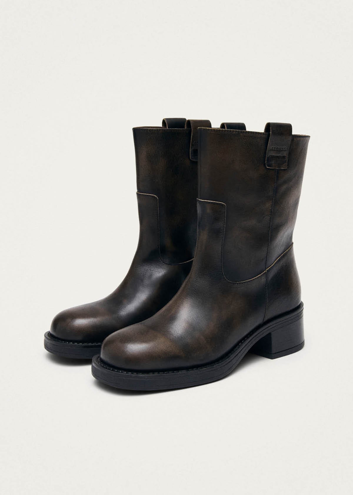 Rajan Brushed Brown Leather Boots - Image 4