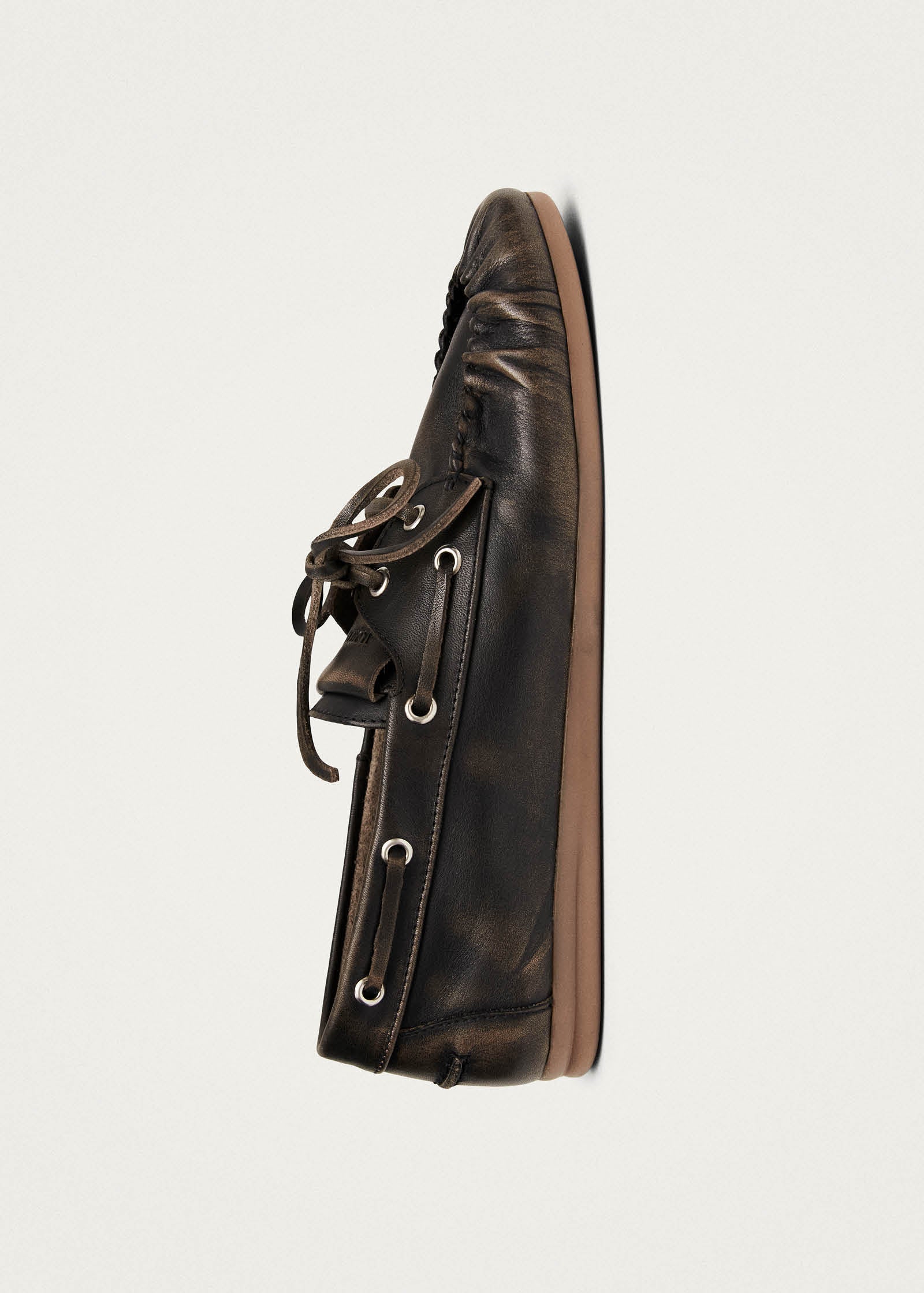 Rowan Brushed Brown Leather Loafers - Image 4