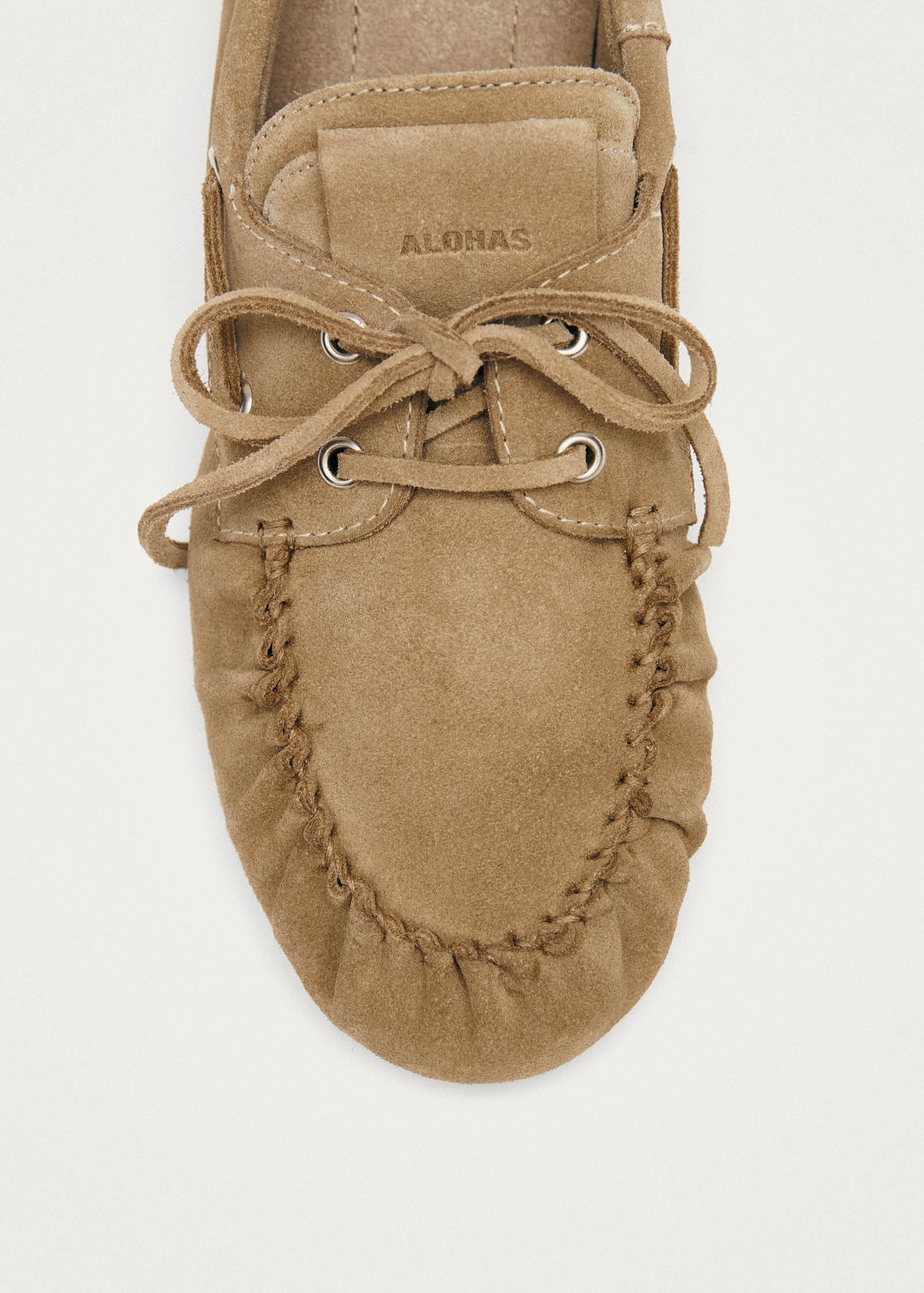 Rowan Suede Beige Leather Loafers - Image 6