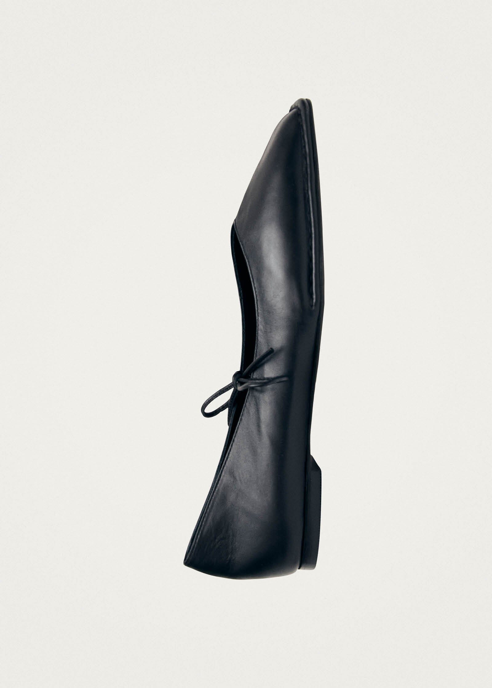 Sway Black Leather Ballet Flats - Image 2