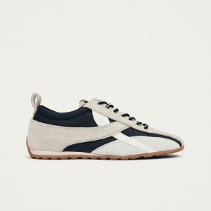 Tb.304 Nylon Black & Cream Leather Sneakers