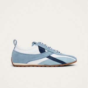 Tb.304 Nylon Blue Leather Sneakers