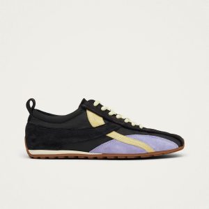 Tb.304 Nylon Brown Leather Sneakers