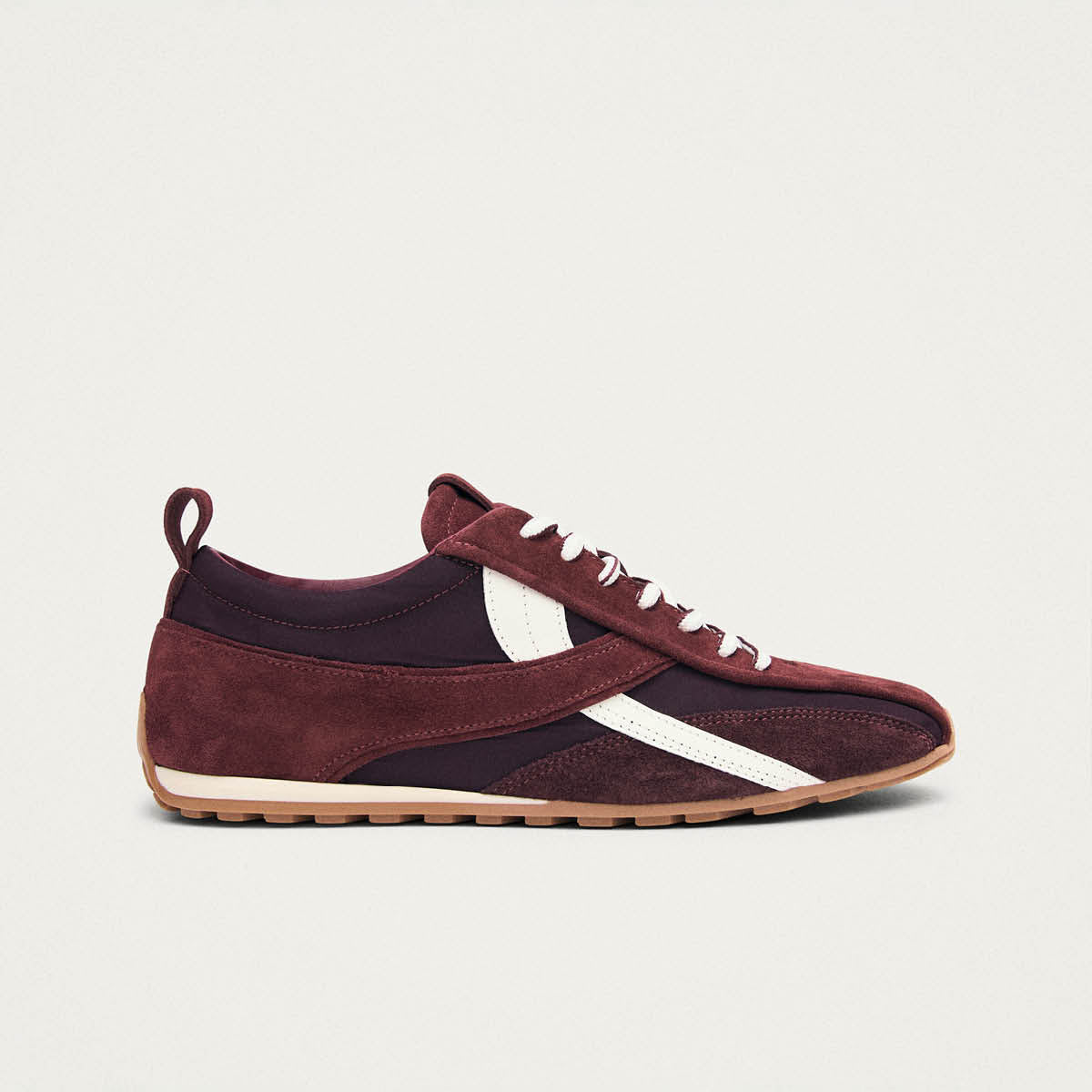 Tb.304 Nylon Burgundy Leather Sneakers - Image 3