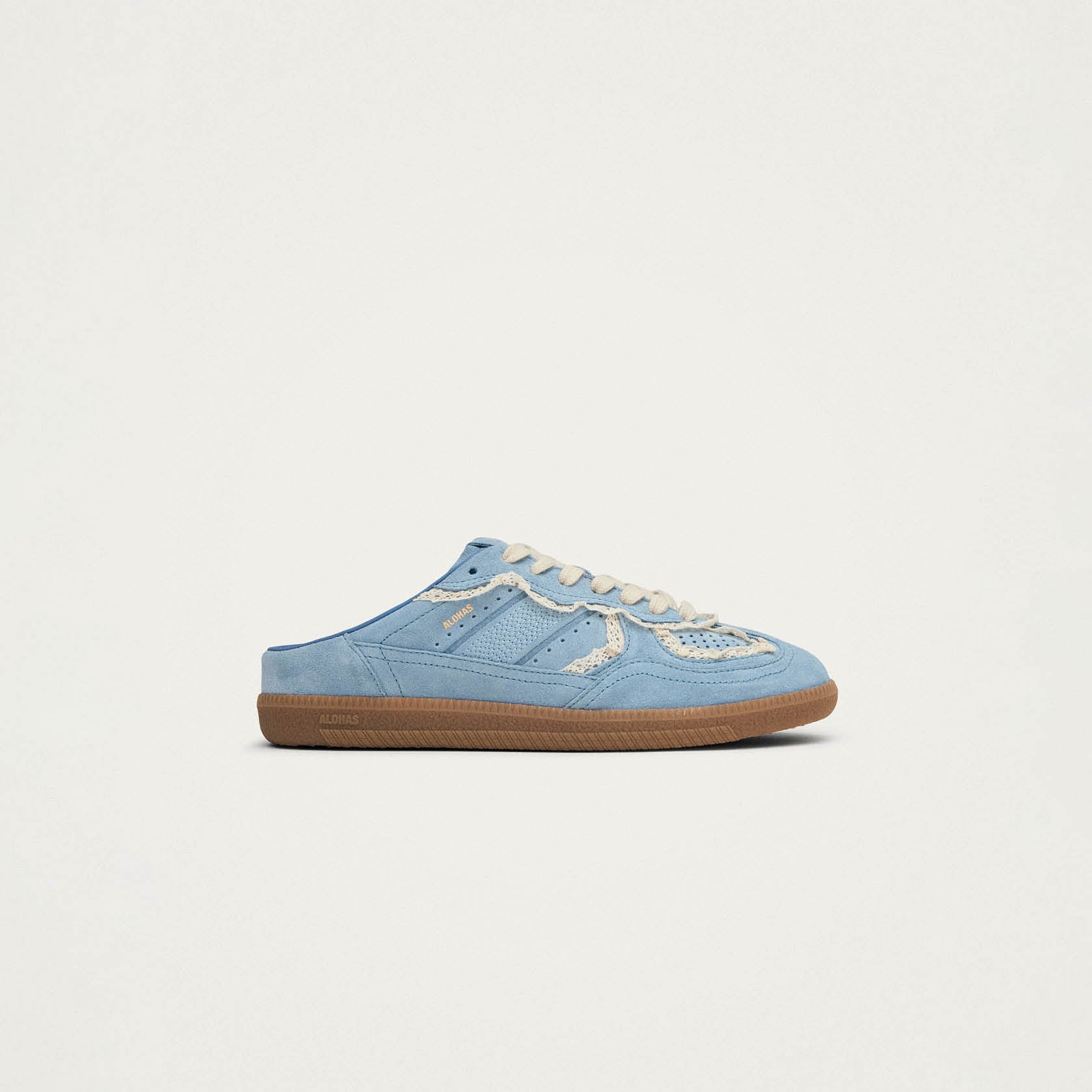 Tb.490 Mule Crochet Blue Leather Sneakers - Image 3