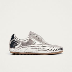 Tb.99 Silver Leather Sneakers