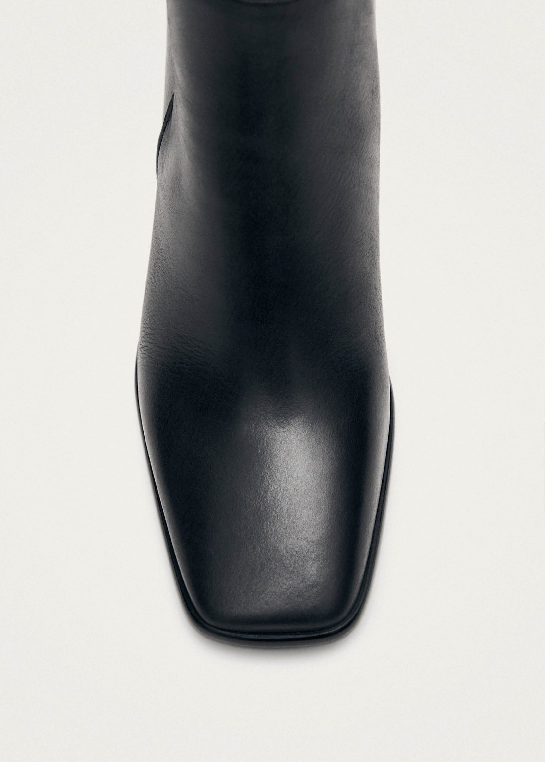 West Vintage Total Black Leather Ankle Boots - Image 7